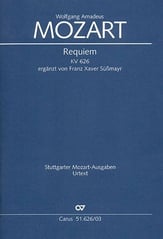 Requiem, K. 626 SATB Vocal Score cover